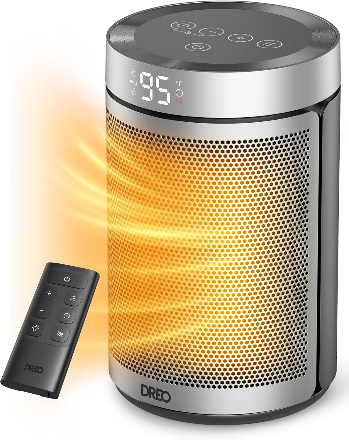 Dreo Space Heater, Portable Electric Heaters for Indoor Use with Thermostat and Remote, 2024 Upgraded, Digital Display, 12H Timer, 5 Mode, 1500W PTC Ceramic Fast Safety Heat for Office Bedroom Home
