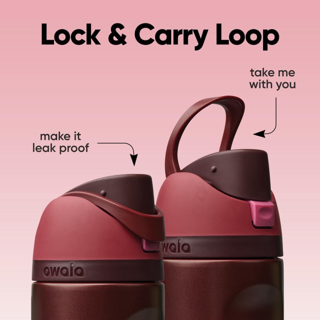 Owala FreeSip Insulated Stainless Steel Water Bottle with Straw, BPA-Free Sports Water Bottle, Great for Travel, 24 Oz, Denim