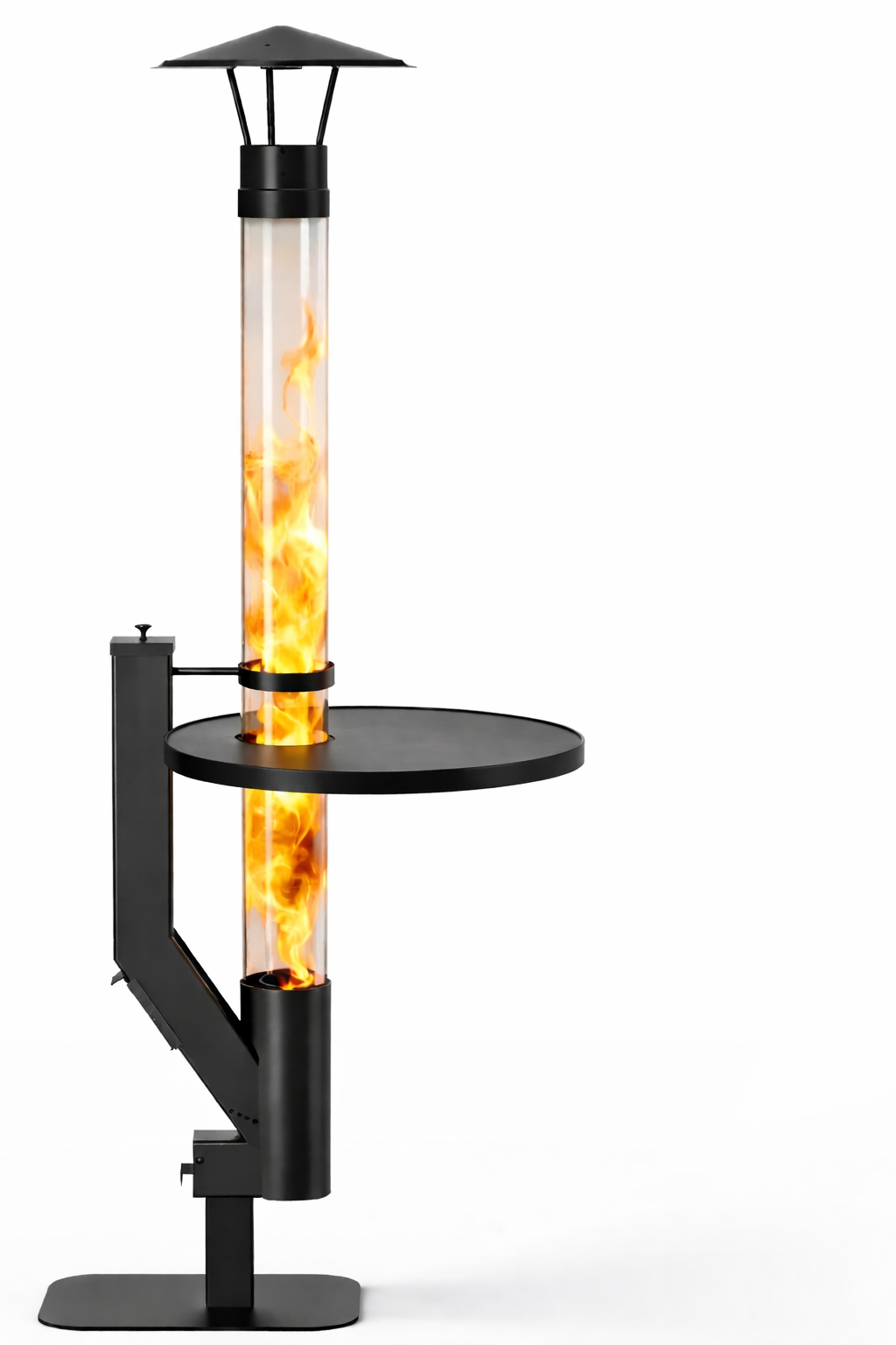 61-64-71 inch Portable Wood Pellet Stove - Smokeless Patio Rocket Stoves with Thickened Bottom - Painted Stainless Steel Outdoor Heater Suitable for Garden, Balcony and Camping Use