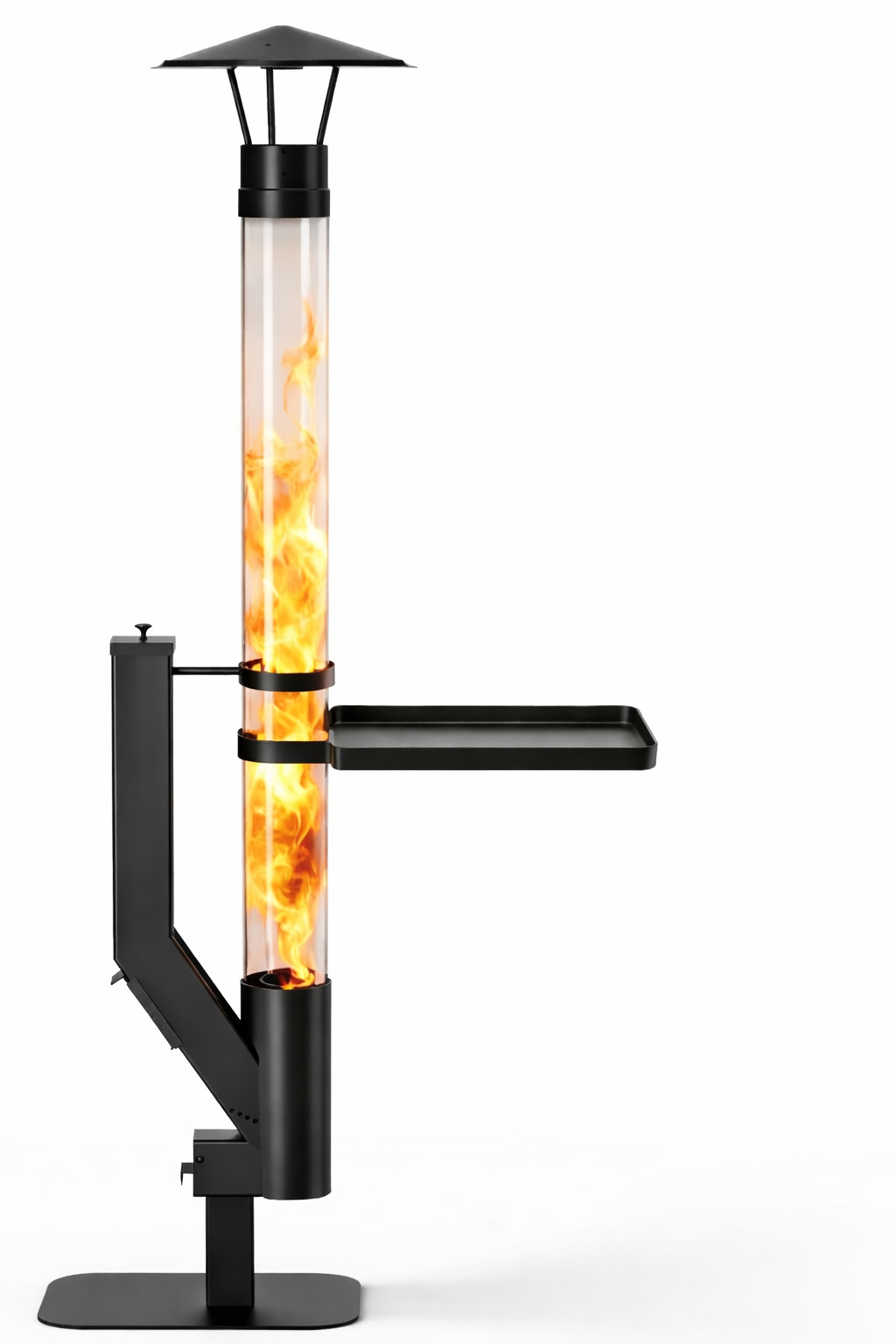 61-64-71 inch Portable Wood Pellet Stove - Smokeless Patio Rocket Stoves with Thickened Bottom - Painted Stainless Steel Outdoor Heater Suitable for Garden, Balcony and Camping Use