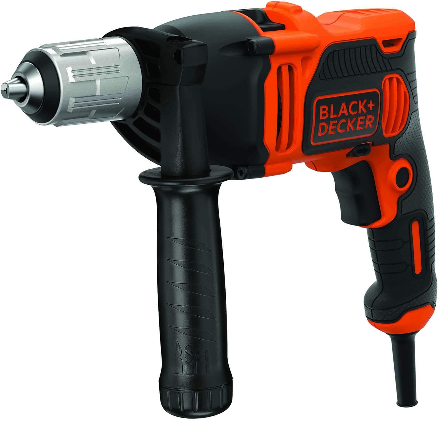 BLACK+DECKER 710W High Performance Wire Hammer Drill 0-2800rpm with 4 Bits and Kitbox BEH710K-QS