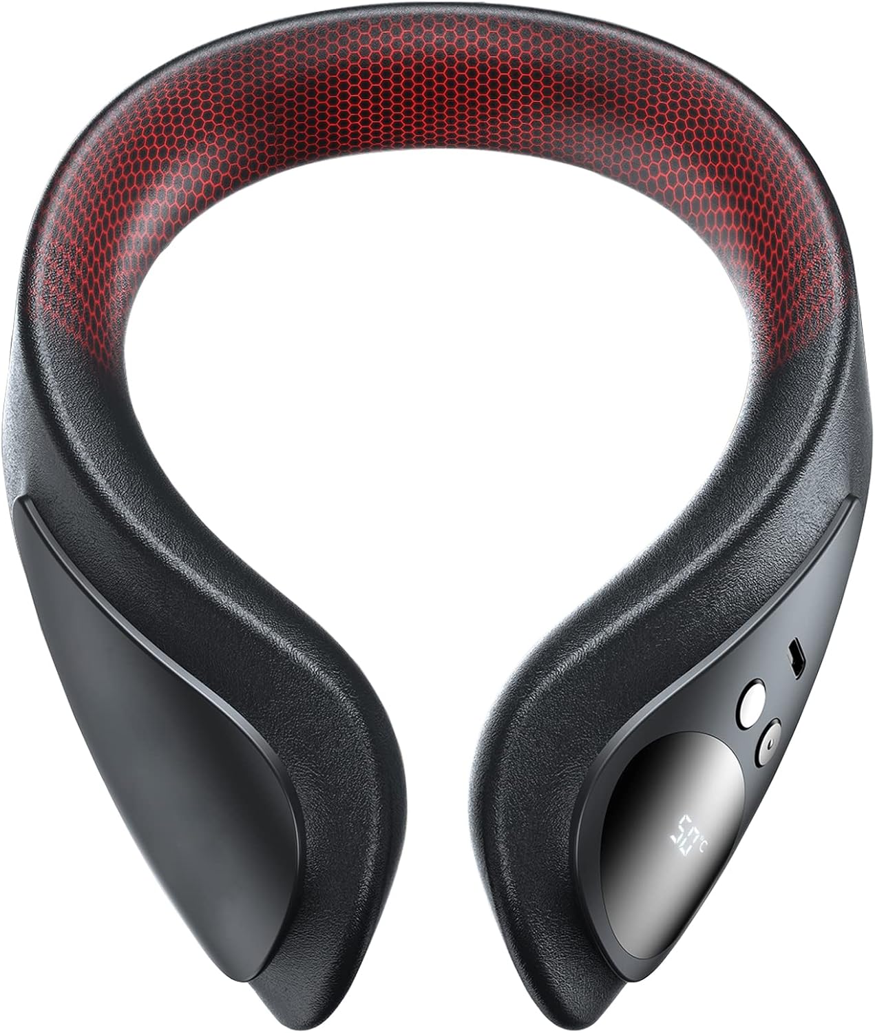 JODNO Portable Neck Warmer Rechargeable, Soft Leather Cordless Neck Heater Wrap Graphene Heated Scarf with 12 Heat Levels, Hand Warmers Electric Heating Pad for Pain Relief, Warm Gifts for Women Men