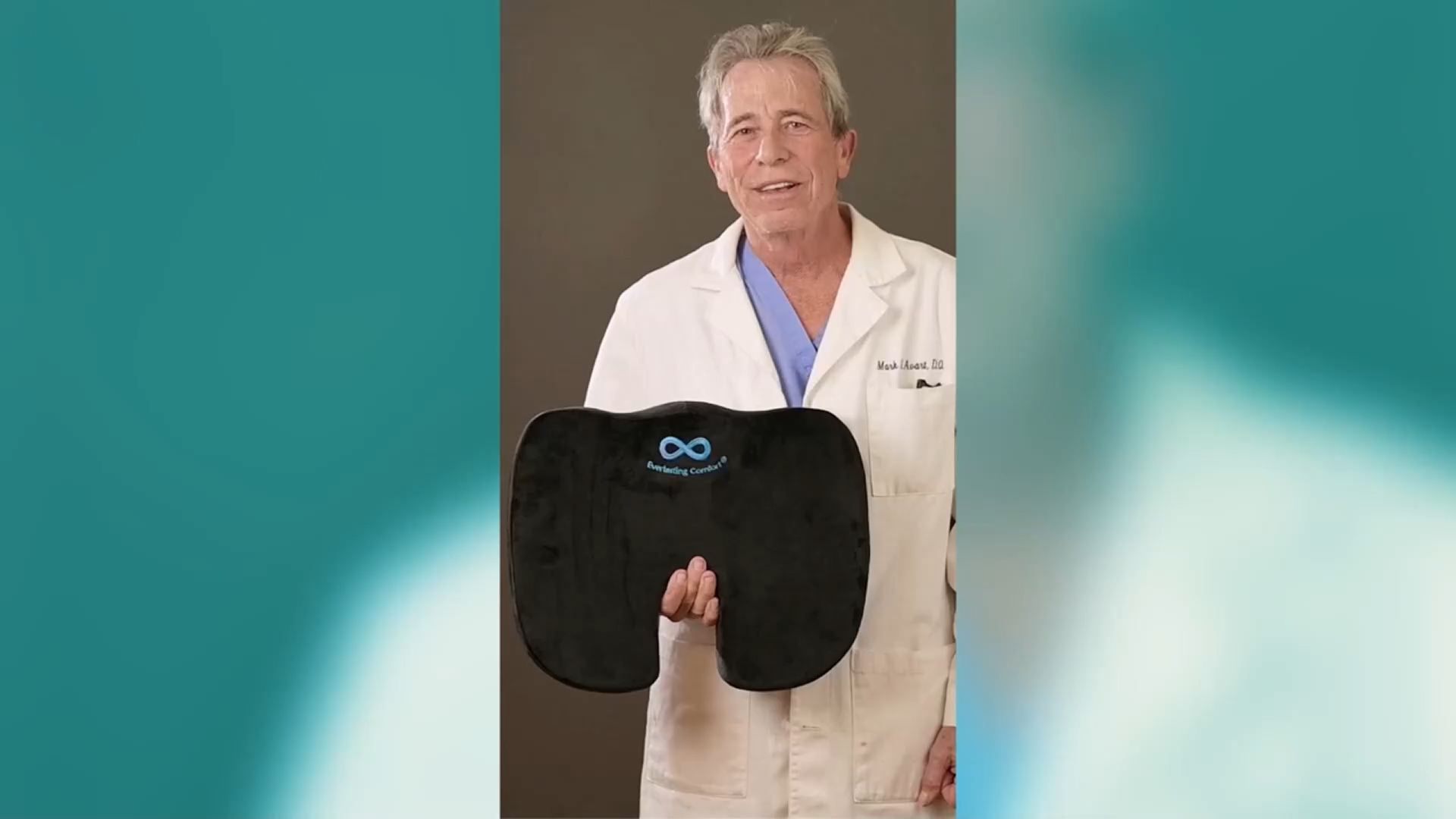 Everlasting Comfort Doctor Recommended Memory Foam Seat Cushion for Office Chairs & Car - Ergonomic Office Desk Accessories - Cushions for Tailbone Pain Relief, Sciatica (Black, Large)