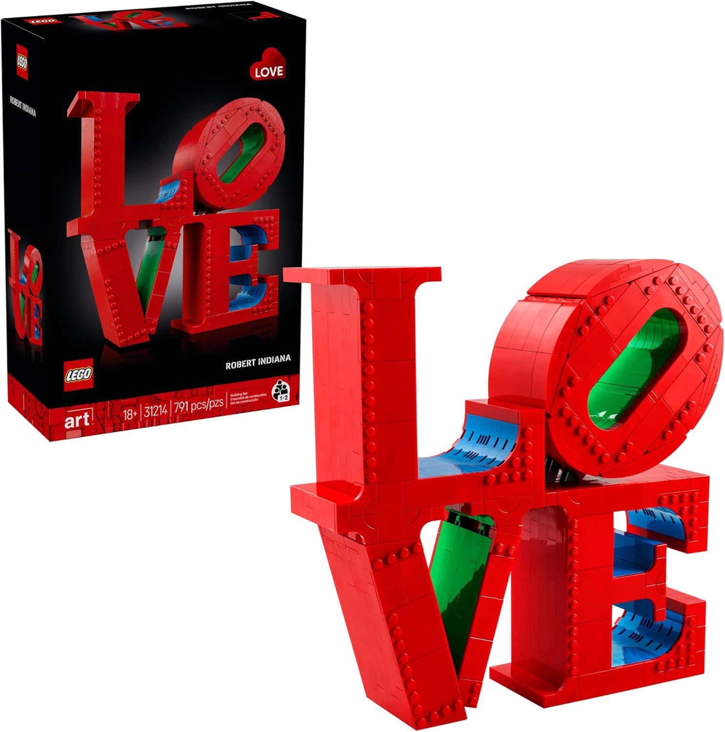 LEGO Art Love Collectible Building Set - DIY Kit for Adults, Ages 18+ - Gift for Valentines Day - Home Decor to Display on Table - 31214