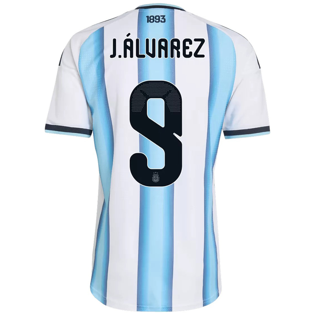 J.ÁLVAREZ #9 Argentina Home Match Jersey Player Version 2025/26