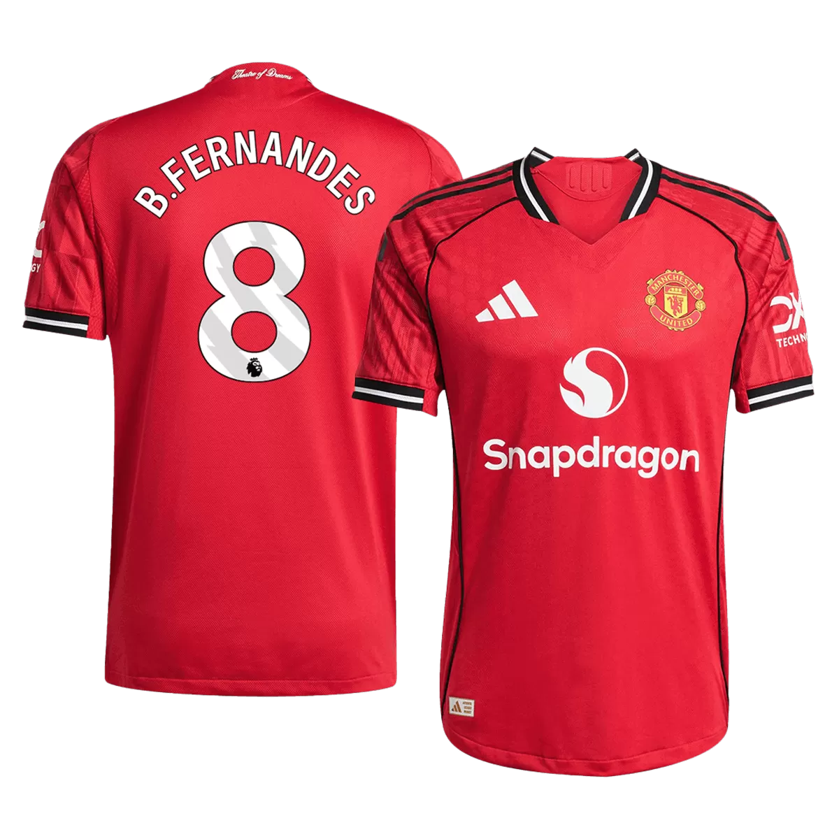 B.FERNANDES #8 Manchester United Home Match Jersey Player Version 2025/26