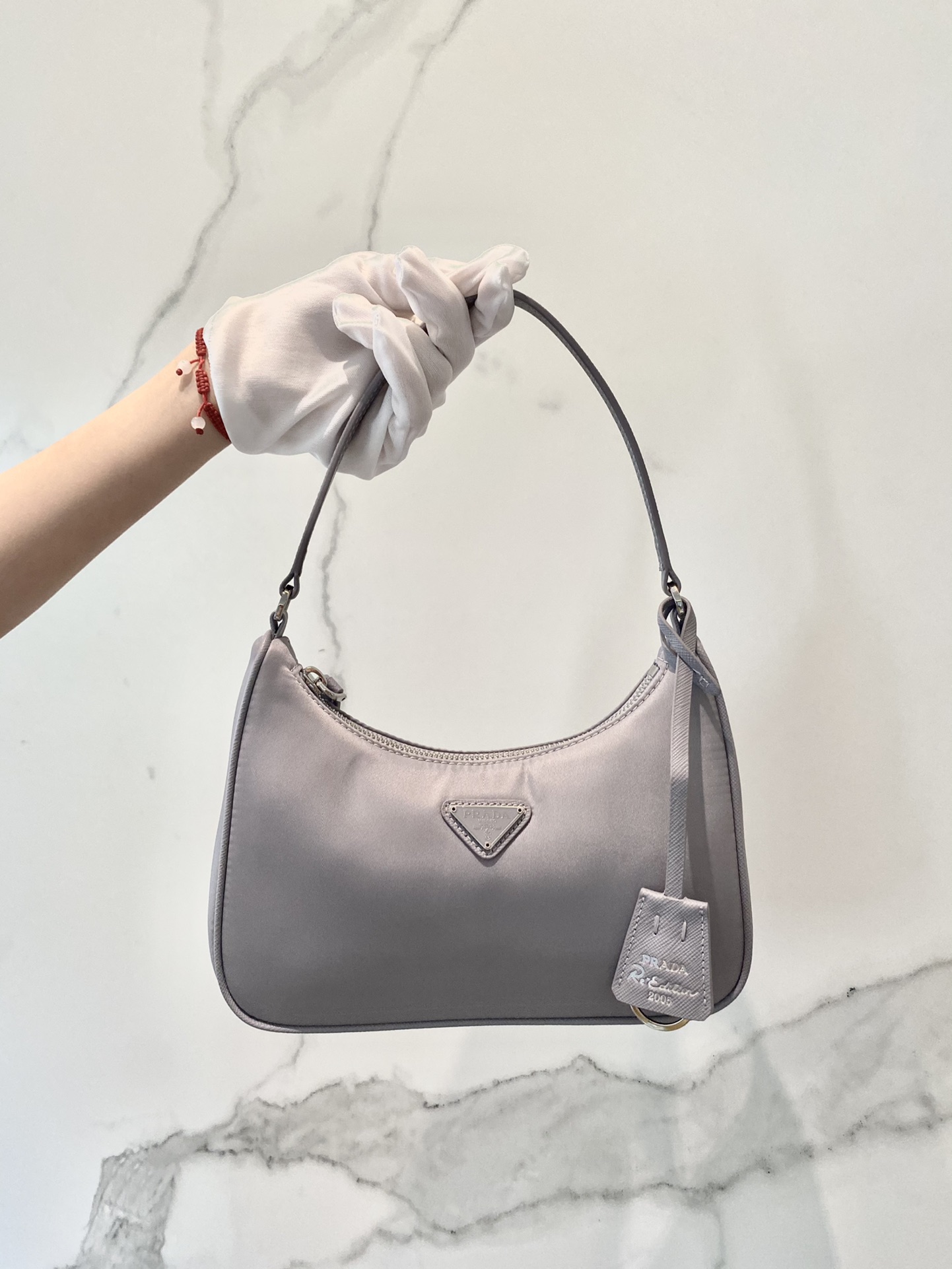 𝐏𝐑𝐀𝐃𝐀 1NE204 Moon Shaped Medium Vintage Bag