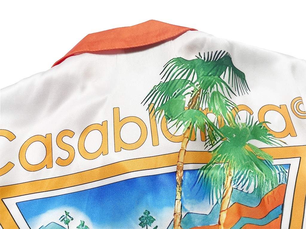 Casablanca 23SS white cactus tennis court shirt