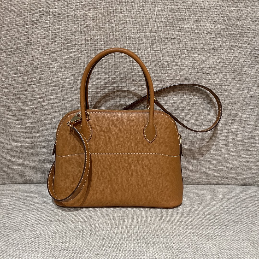 Bolide27cm Epsom original palm leather CK37 gold buckle top hand stitching