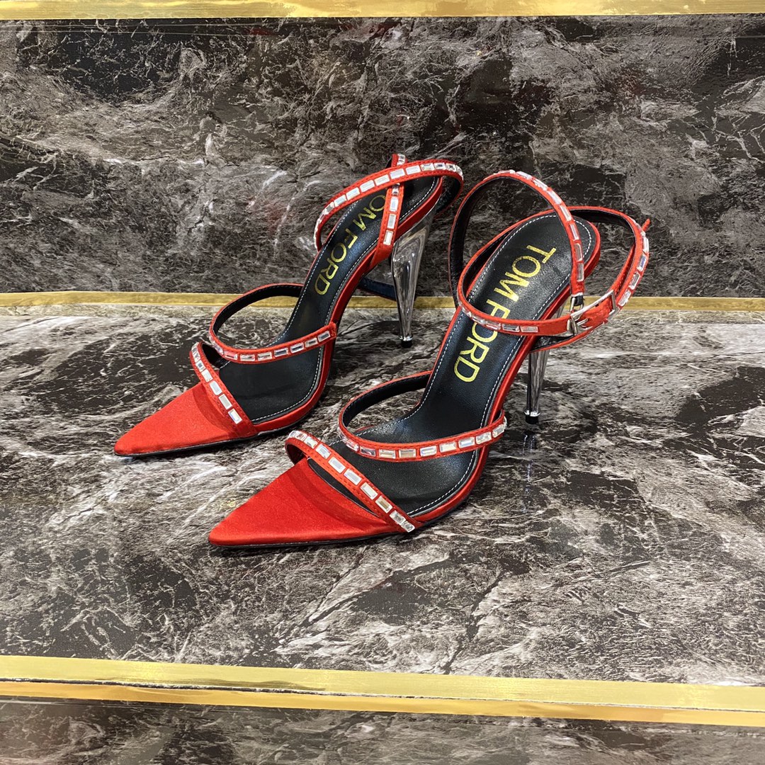 TOM FORD Spring/Summer 2020 counter main new products, pointed toe a word straps back hollow high heel sandals