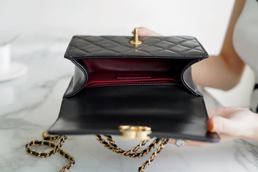 𝗖𝗛𝗔𝗘𝗡𝗟✦ 2021 Advanced Handcraft Workshop Double Golden Ball 𝗖𝗳 𝗠𝗶𝗻𝗶 𝟏𝟗𝐜𝐦Black