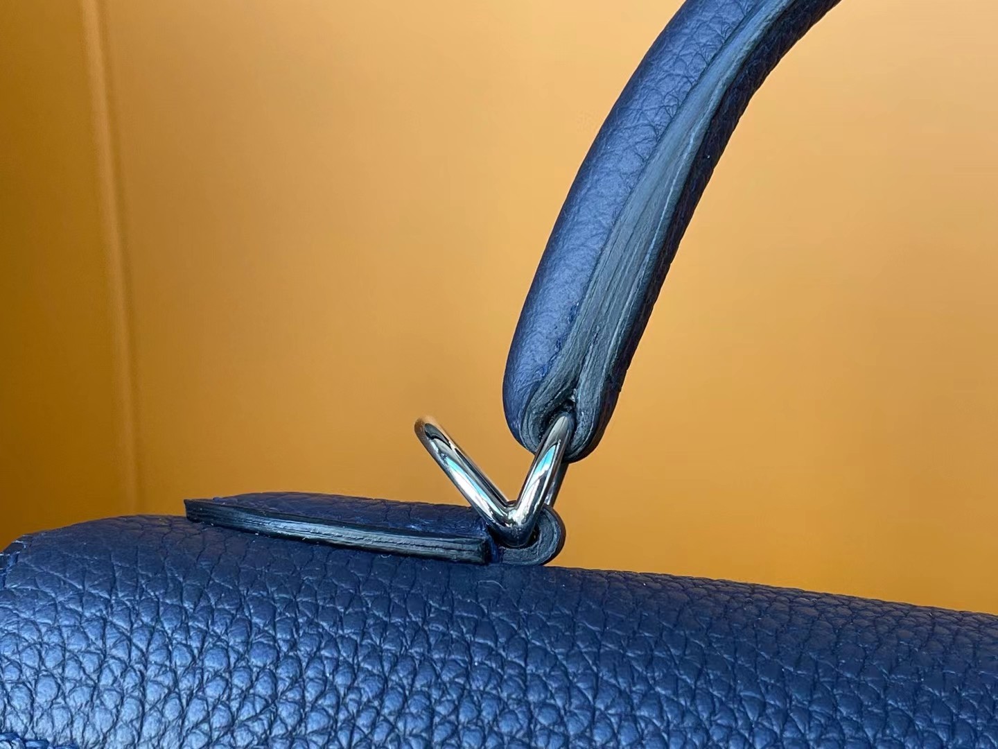 Kelly25 Midnight Blue Togo with Rose Purple