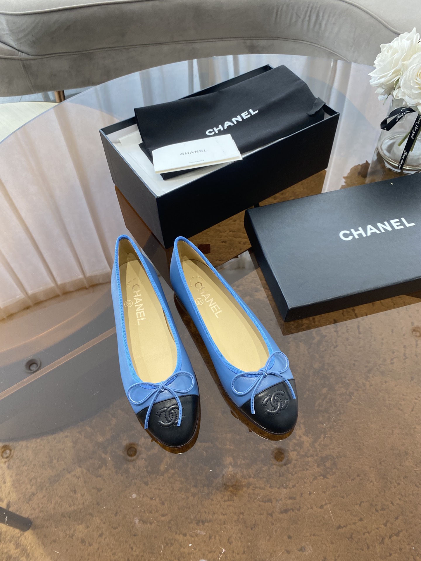 CHANEL ballet shoes Imported custom leather Italy imported leather outsole