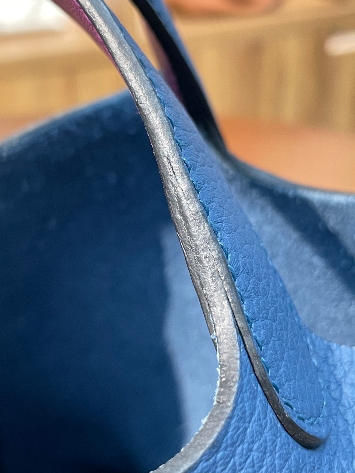 picotin18 deep blue sea anemone purple handle TC leather silver buckle