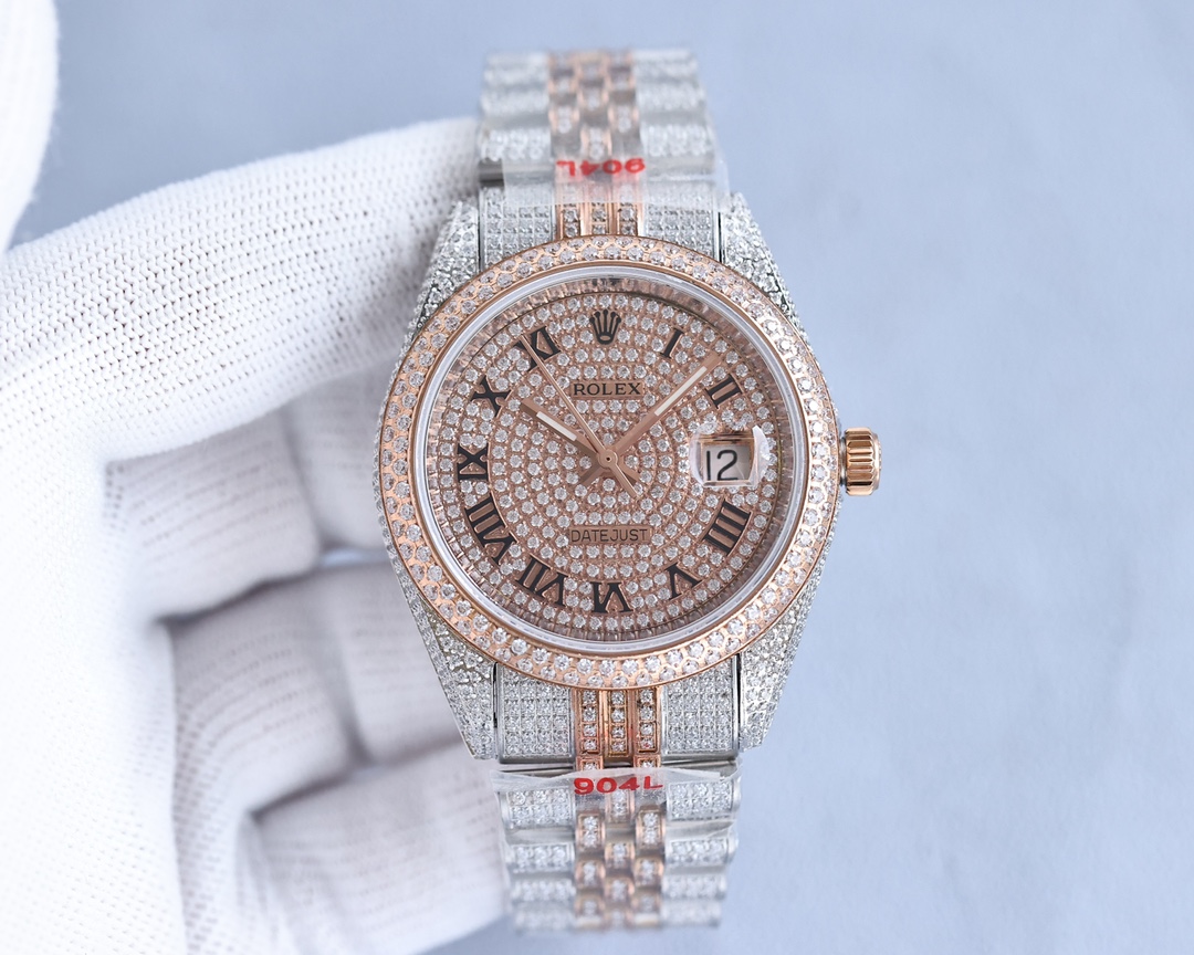Rolex full diamond local luxury version 18k nanotechnology