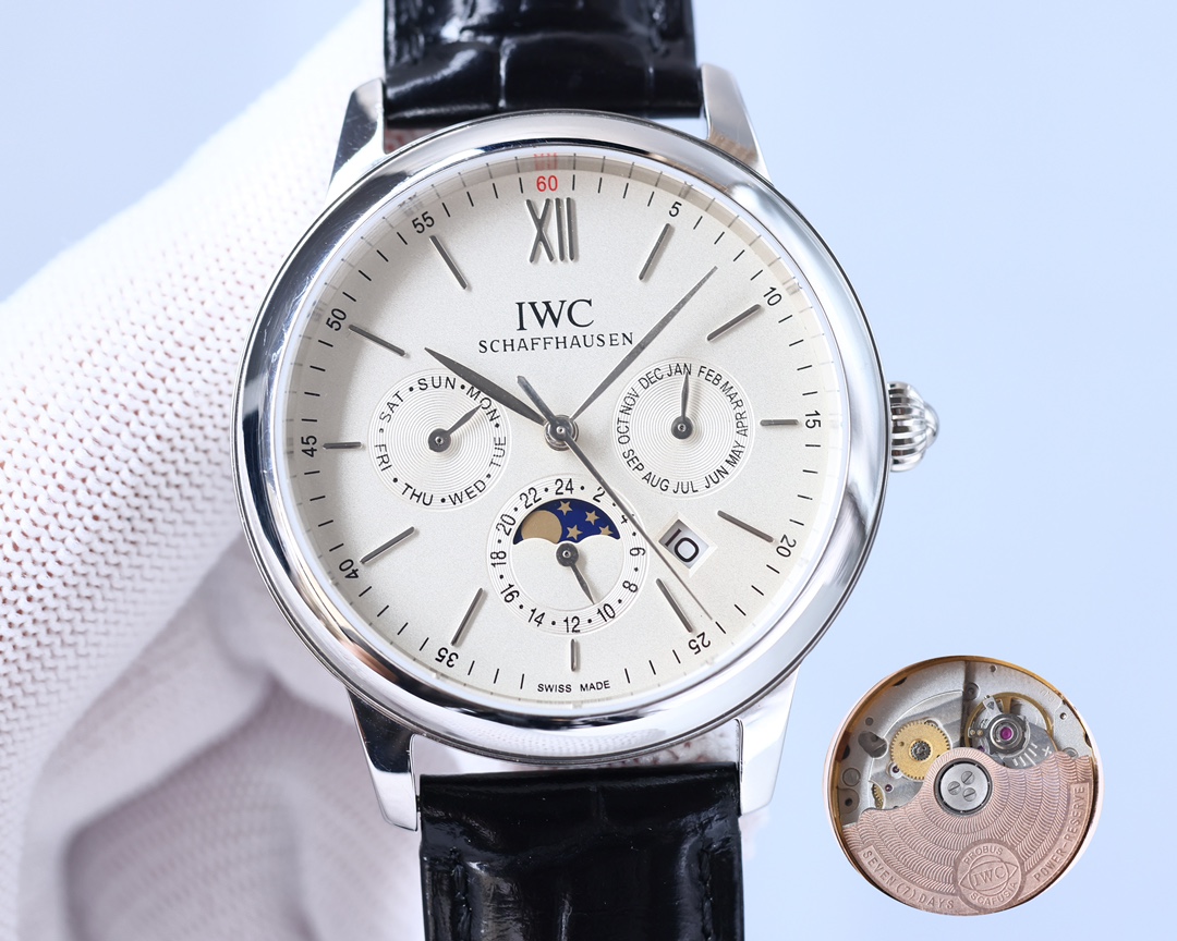 IWC- The highest version of the Portofino Multifunction Automatic with CNC grinding