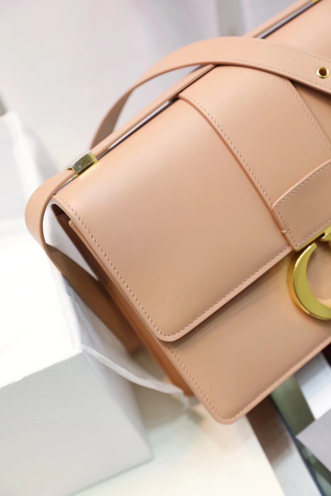 Montaigne smooth cow leather flap bag