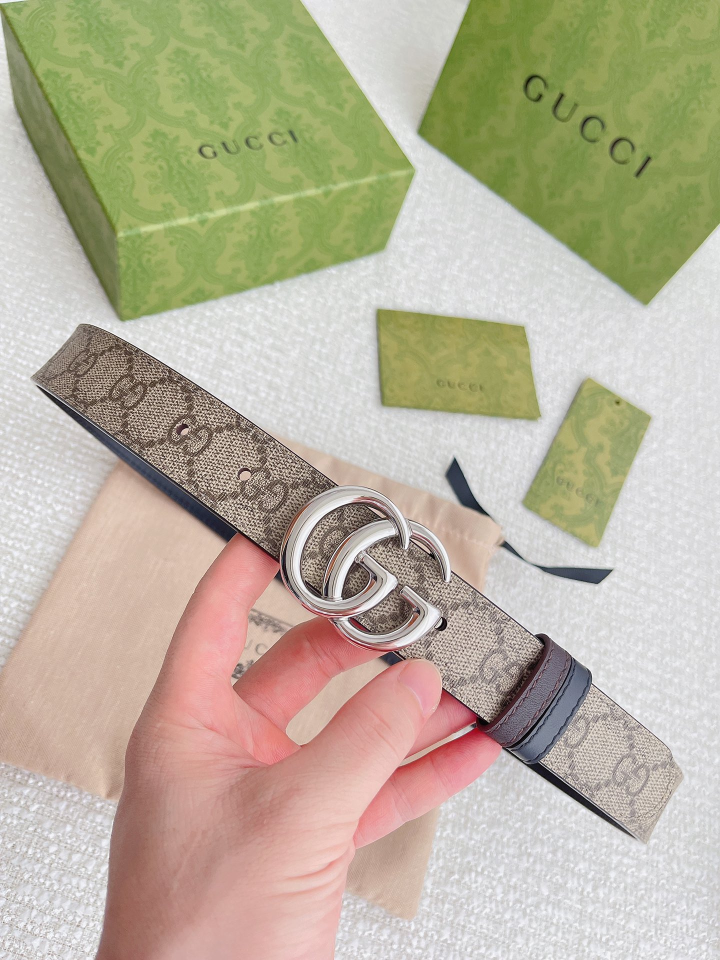 GUCCI imported calfskin leather