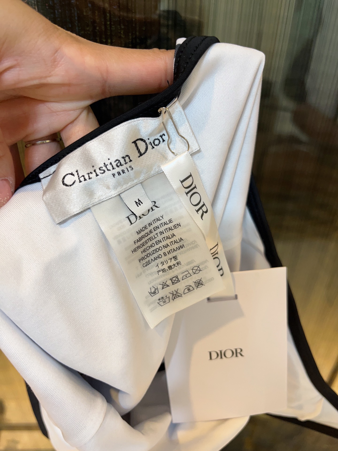 Dior long-sleeved one-piece swimsuit with sun protection