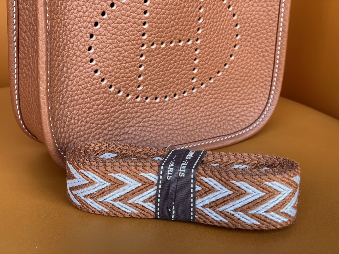 Mini Evelyn golden brown french tc leather