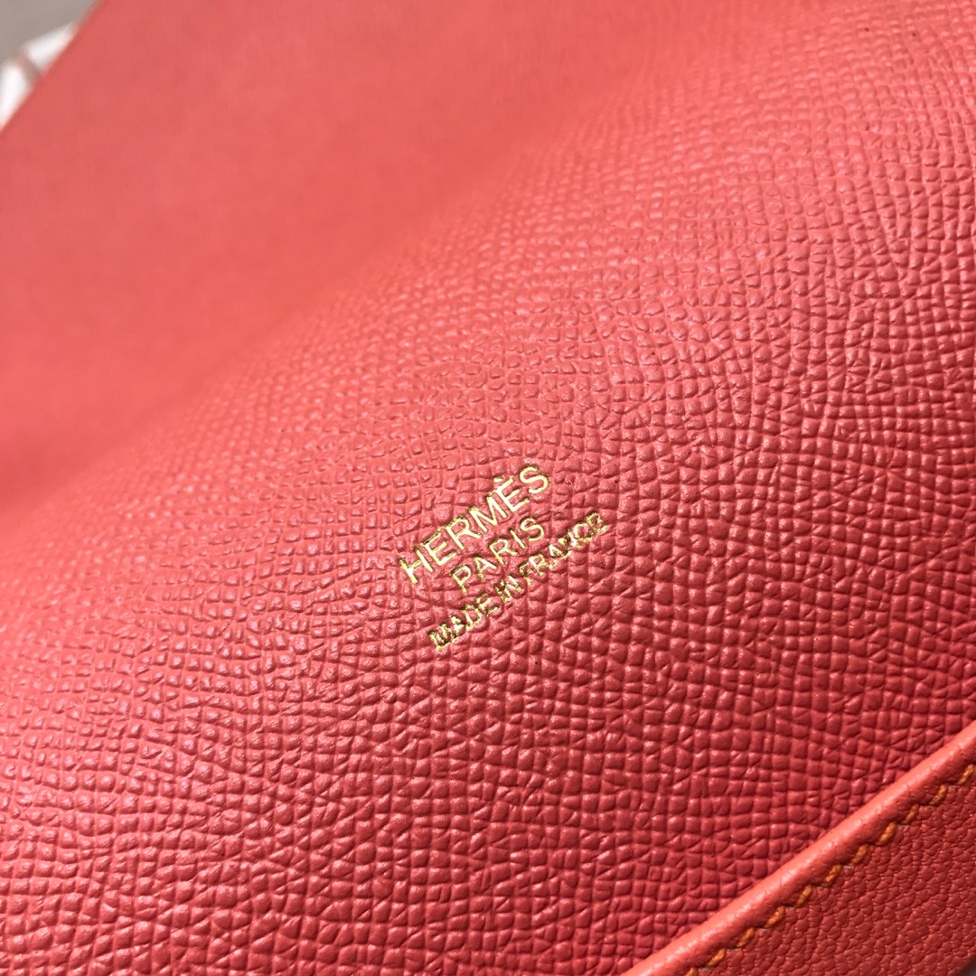 Roulis 24 cm Epsom Leather CC93 Flamingo Pink Gold Buckle