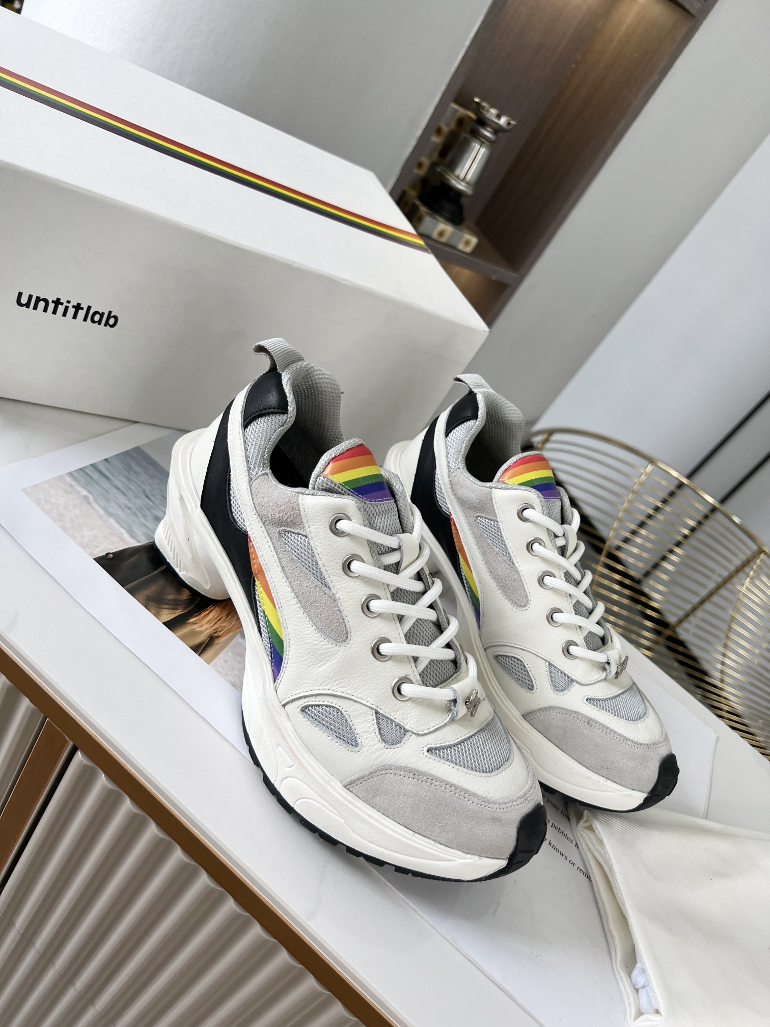 Untitlab 𝟐𝟎𝟐𝟐/𝐒𝐒 𝐧𝐞𝐰  Early spring capsule series of high-heeled sports sneakers sneakers can also be very fashionable