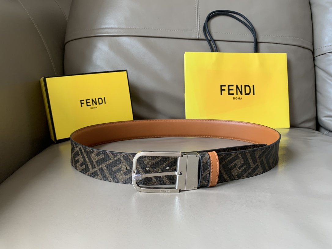FENDI men's casual reversible belt