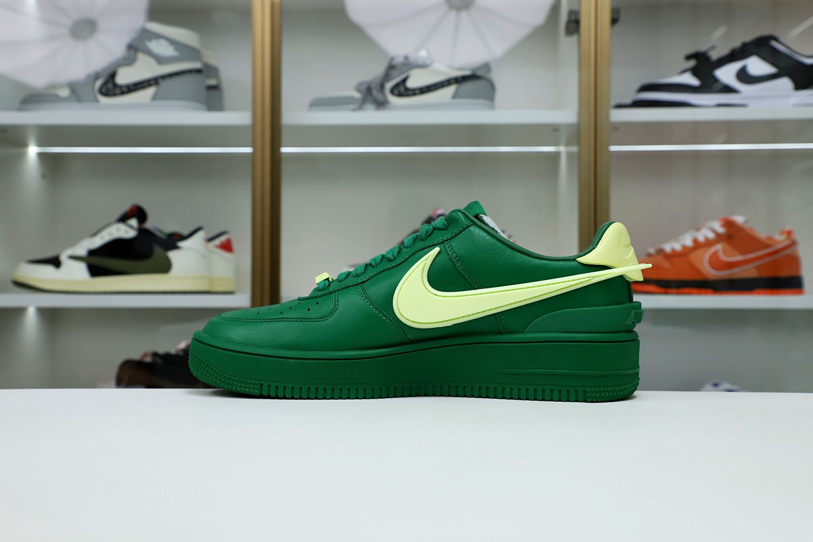 AMBUSH xNike Air Force1 Low Pine Green and Citron