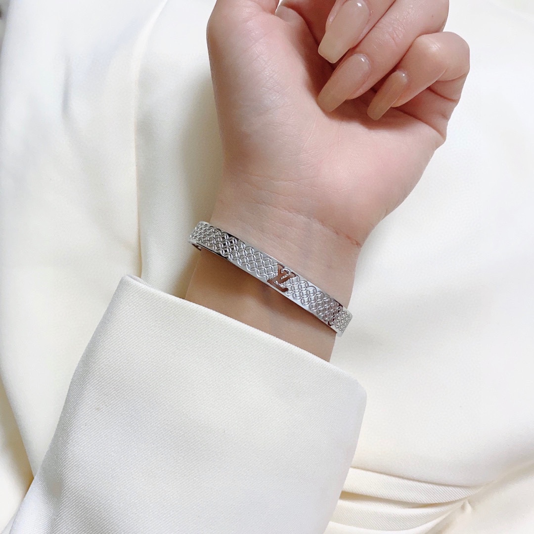 Louis Vuitton LV monogrammed openwork bracelet