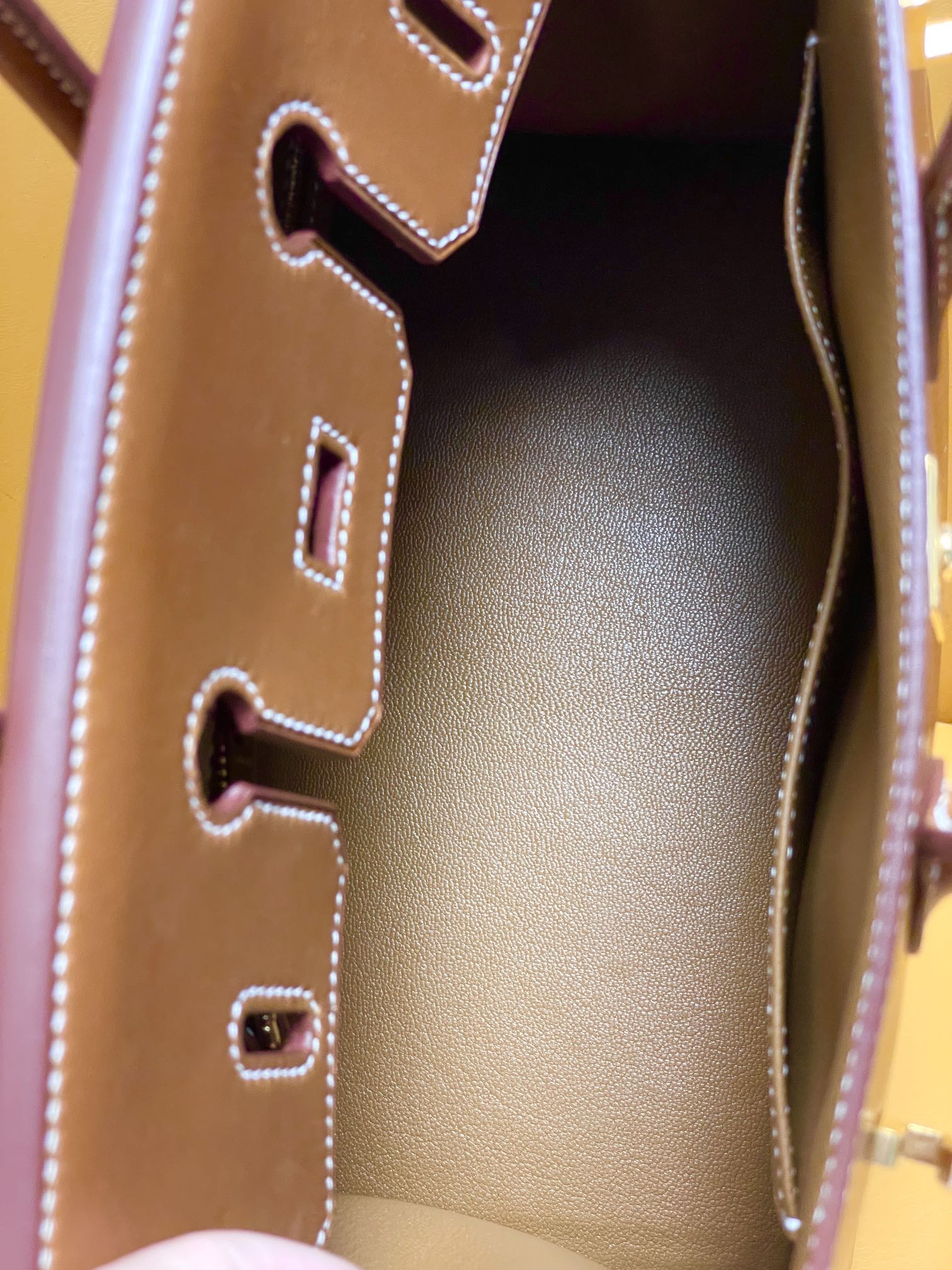 Birkin25 saddle leather gold brown gold buckle