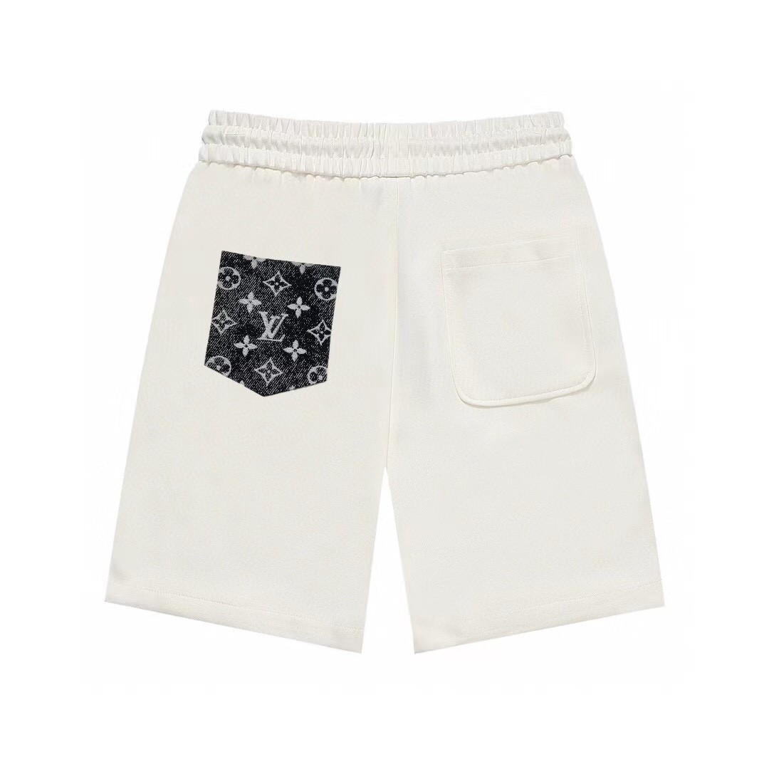LV 23/SS men's new pocket accessories casual knitted shorts
