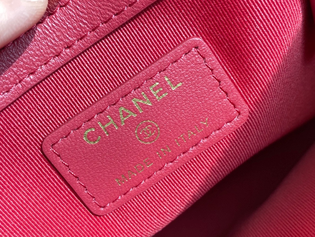 𝗖𝗛𝗔𝗘𝗡𝗟✦ Channel custom calfskin 🐂 Classic mini zippered carry-on bag