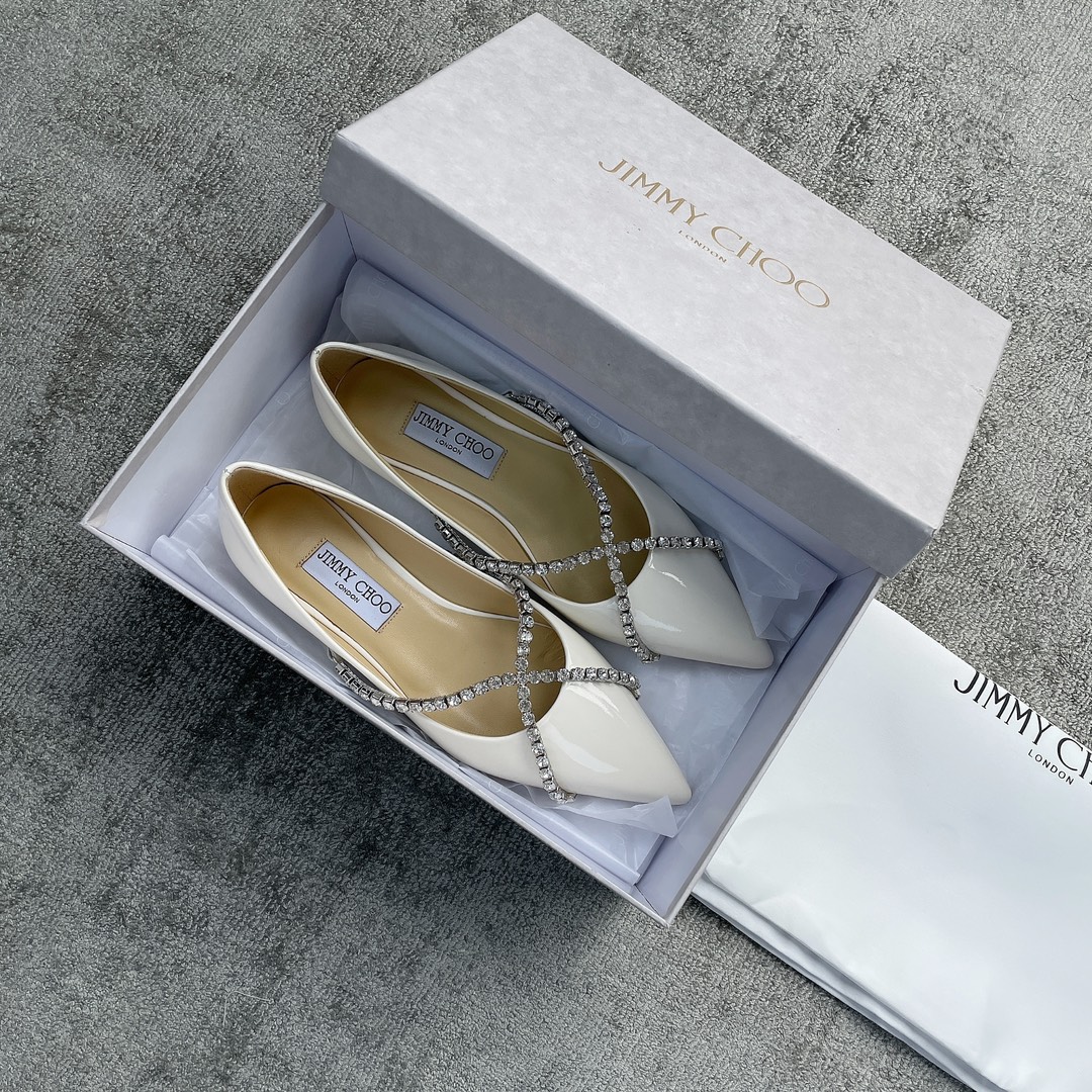 Jimmy Cho*o rhinestone pointed shoes