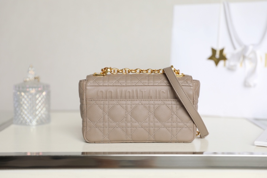 [DlOR CARO] Brown soft cow leather rattan check DR- 581