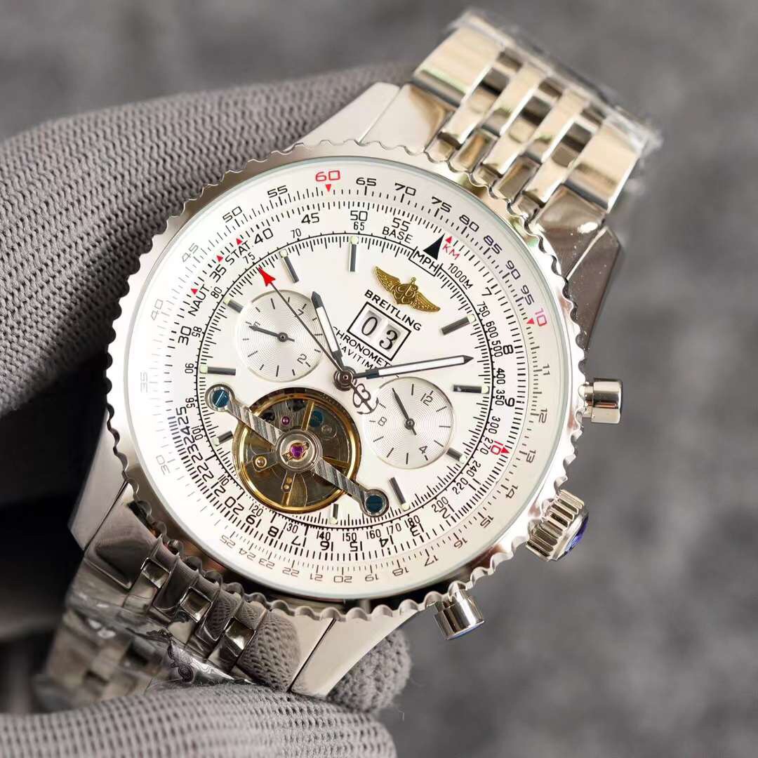 Breitling-Built-in automatic mechanical movement Classic men's watch 6 position flywheel