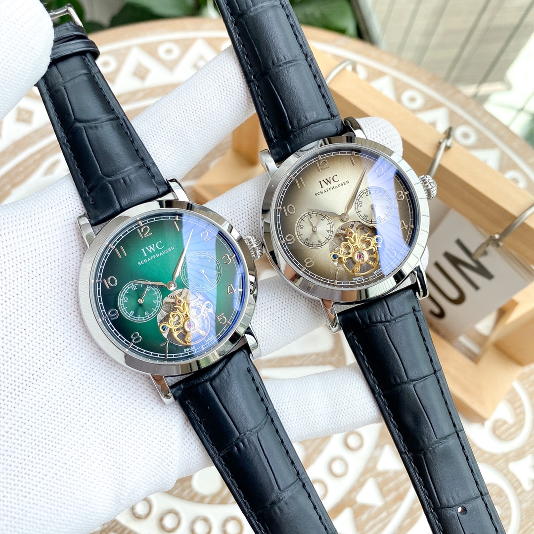 IWC- Fine men's watches Fully automatic mechanical movement, top 316 steel case and strap