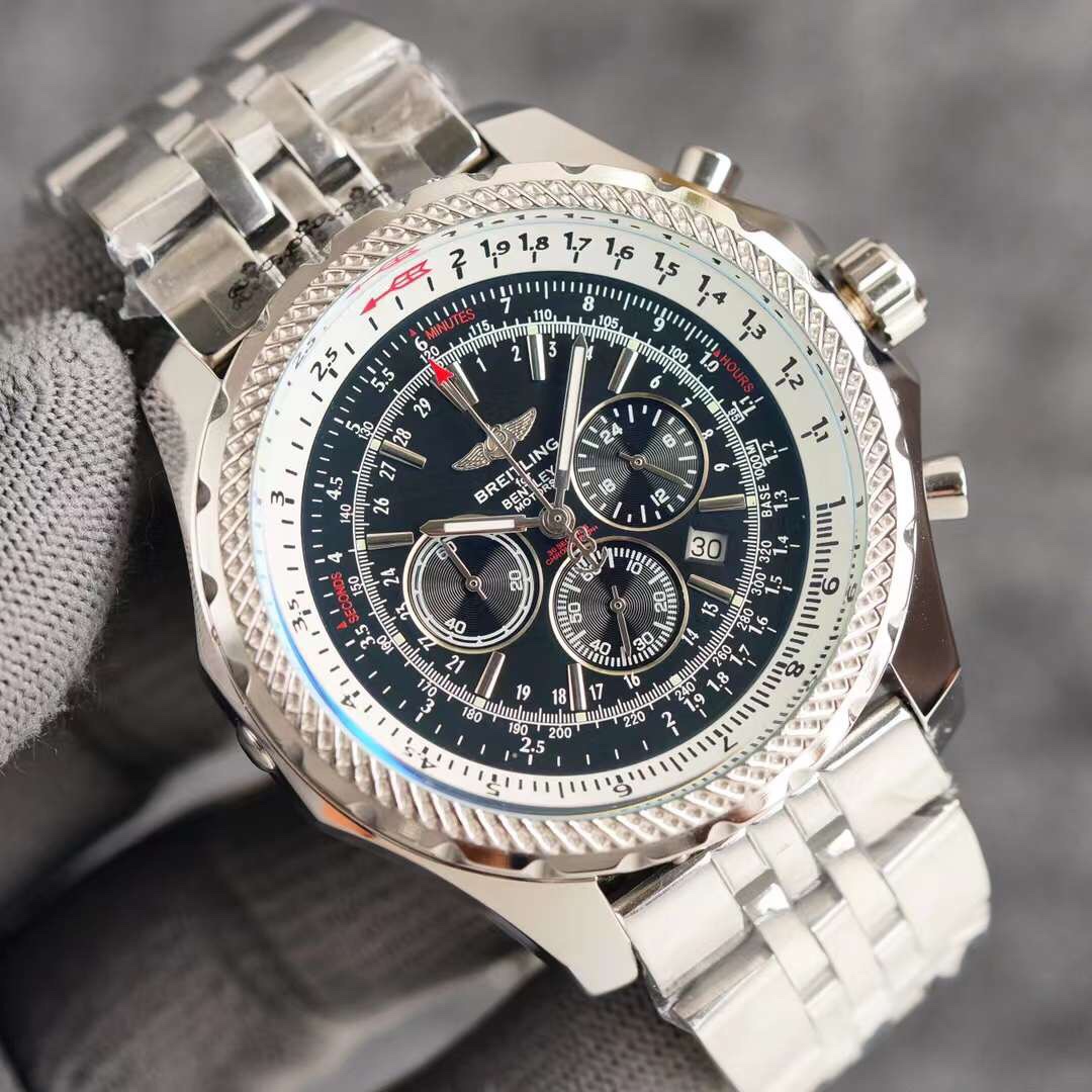 Breitling - Aviation Timepiece Collection Genuine leather strap Japanese imported multifunctional quartz movement