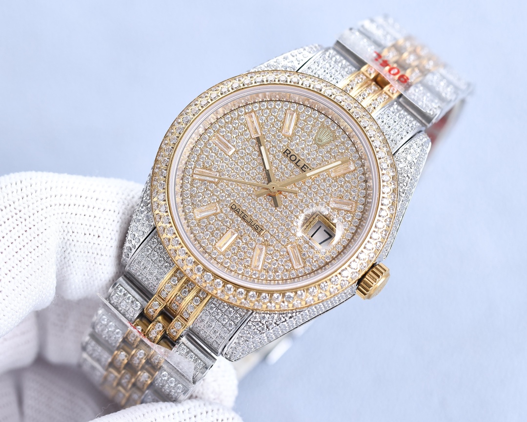 Rolex full diamond local luxury version 18k nanotechnology