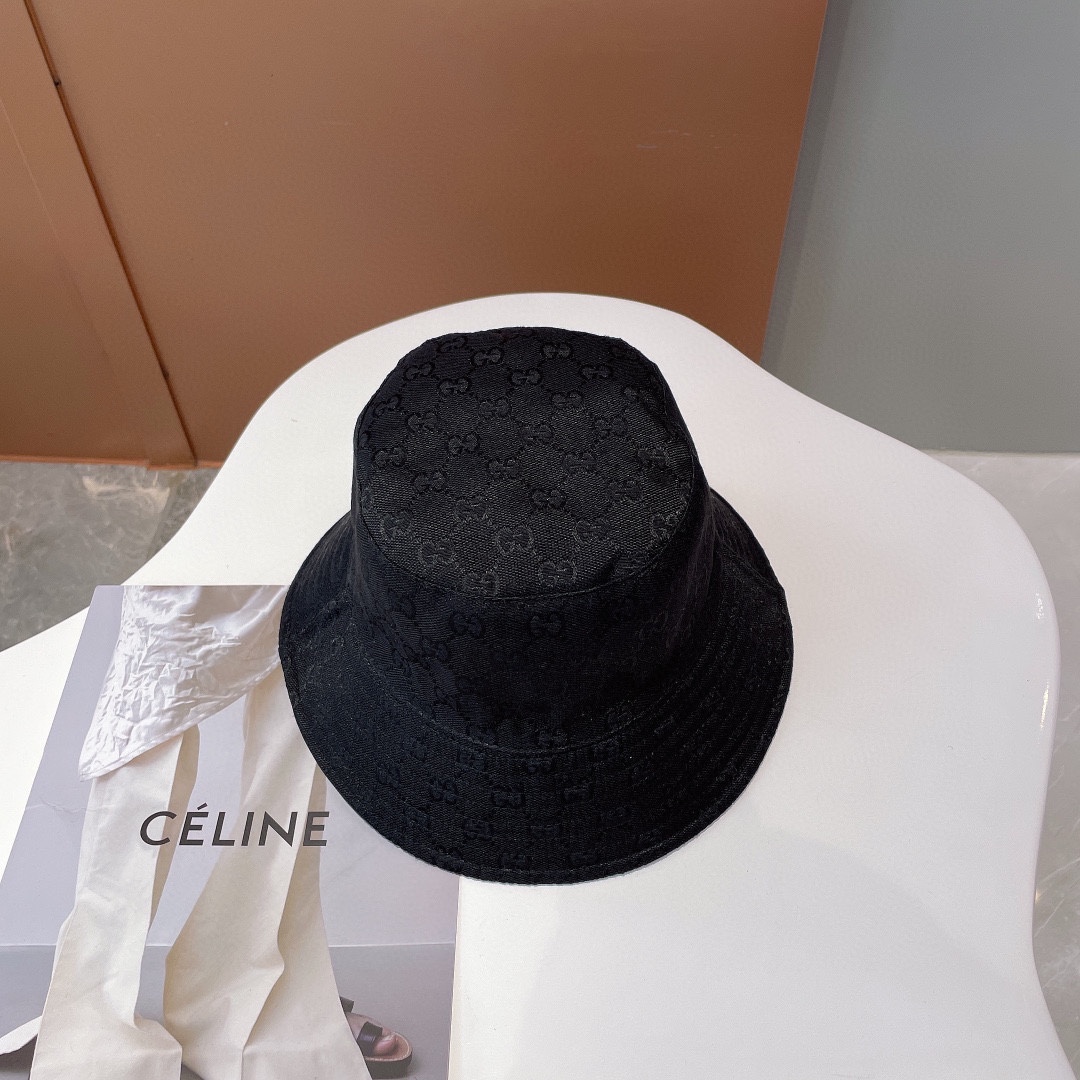 GUCCI new counter synchronous double-sided wear fisherman hat