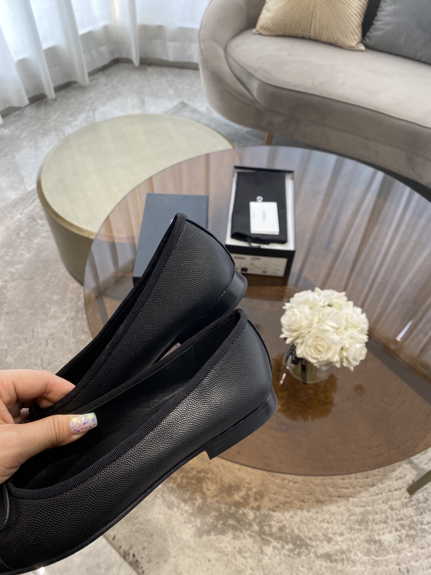 CHANEL ballet shoes Imported custom leather Italy imported leather outsole