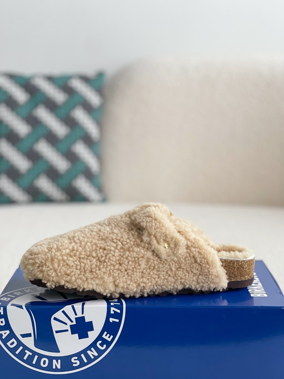 Birkenstock wool slippers