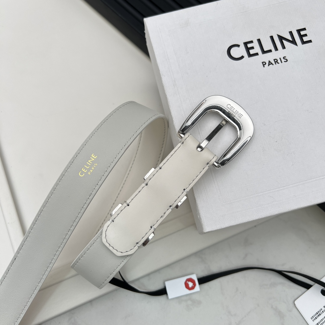 CELINE WESTERN medium belt in smooth calfskin