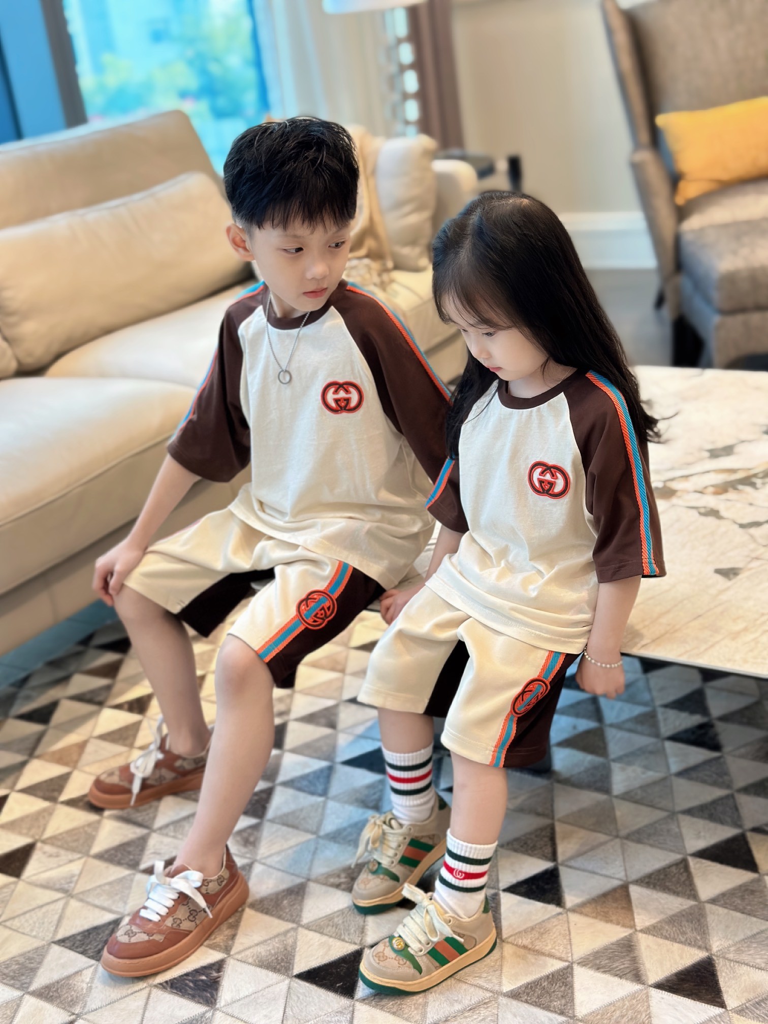 Gucci 2024/SS new logo printed T-shirt suit