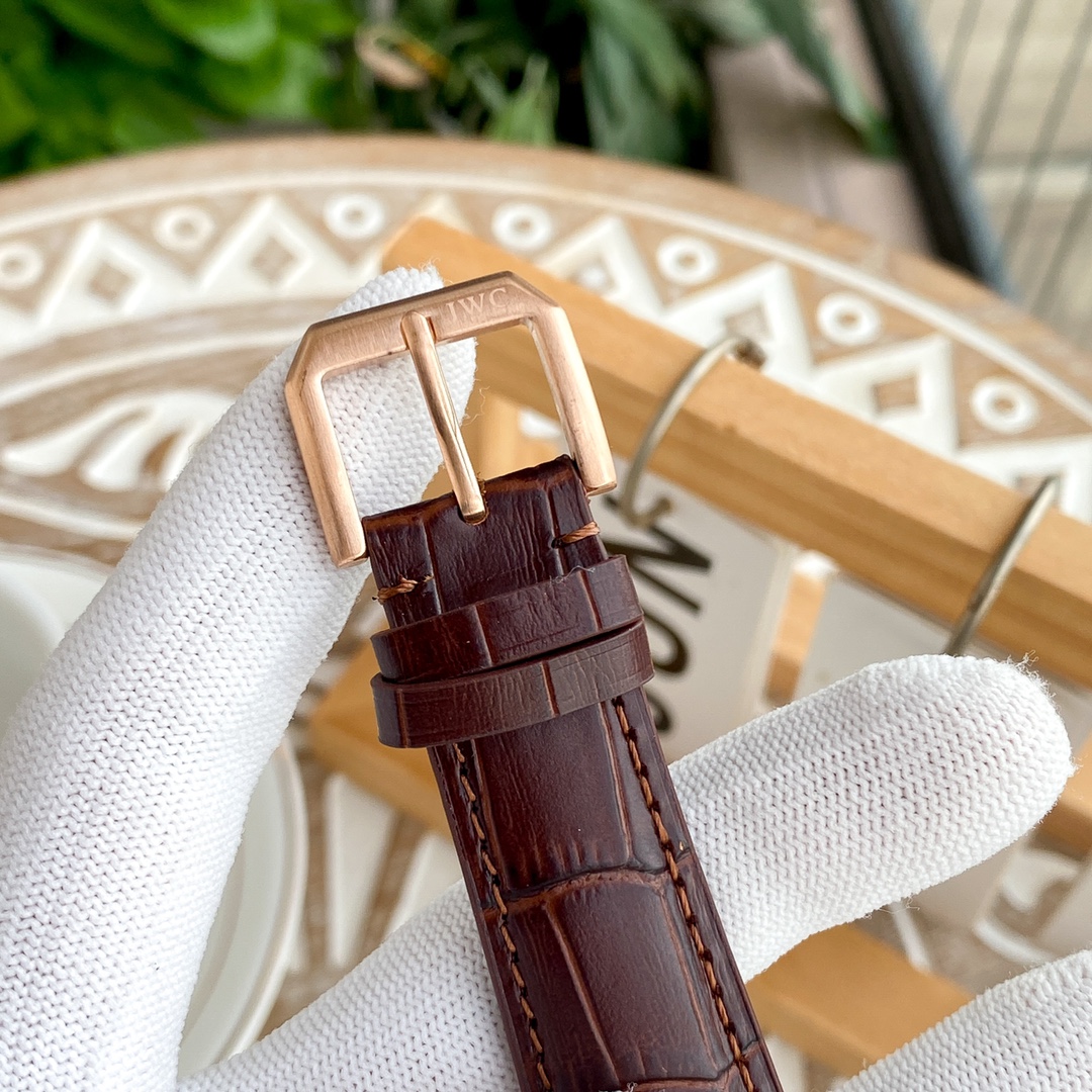 IWC- Fine men's watches Fully automatic mechanical movement, top 316 steel case and strap