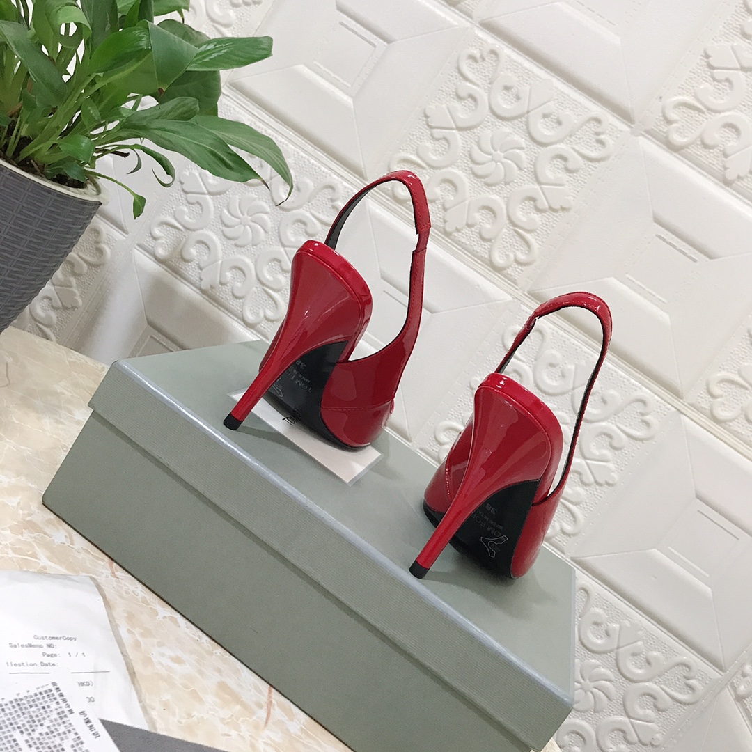 𝐓𝐎𝐌𝐅𝐎𝐑𝐃｜𝟐𝟎𝟐𝟑𝐒𝐒/𝐧𝐞𝐰 TOM high heeled bag toe sandals Original black leather outsole