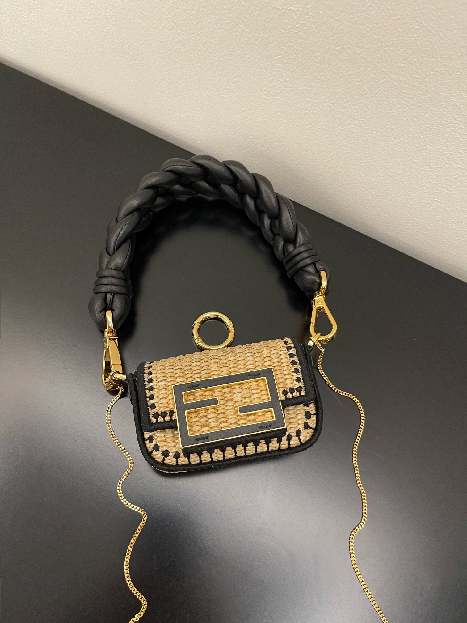 FENDI baguette nano straw