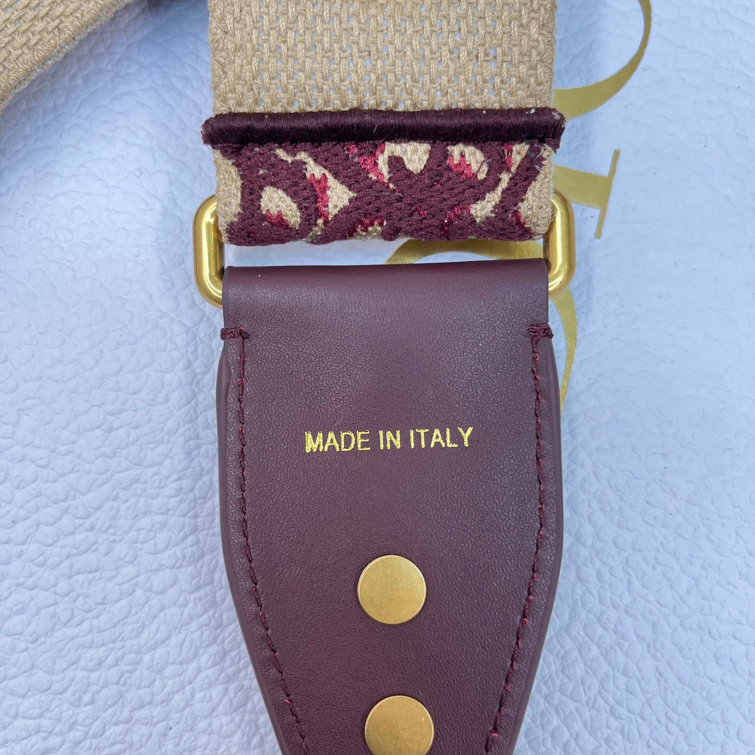Dior Burgundy Roman Shoulder Strap