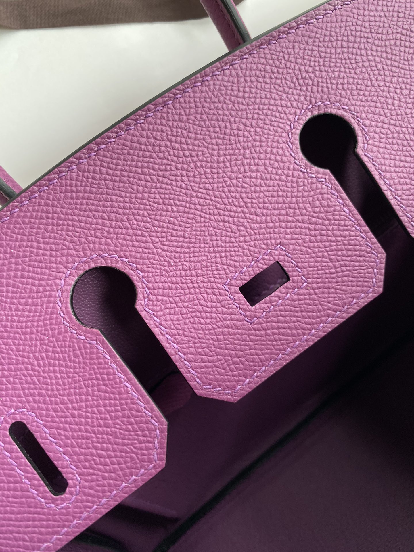 Birkin 25cm Epsom Leather Anemone Purple Silver Buckle