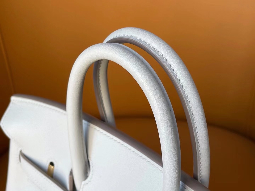 Birkin 25/30 Pearl Grey swift Leather