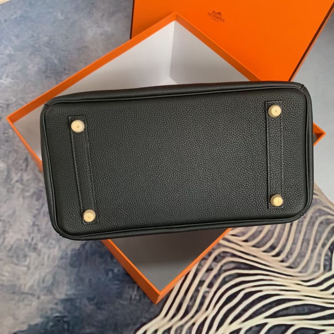 Birkin 30cm black gold buckle imported Togo leather beeswax thread stitching